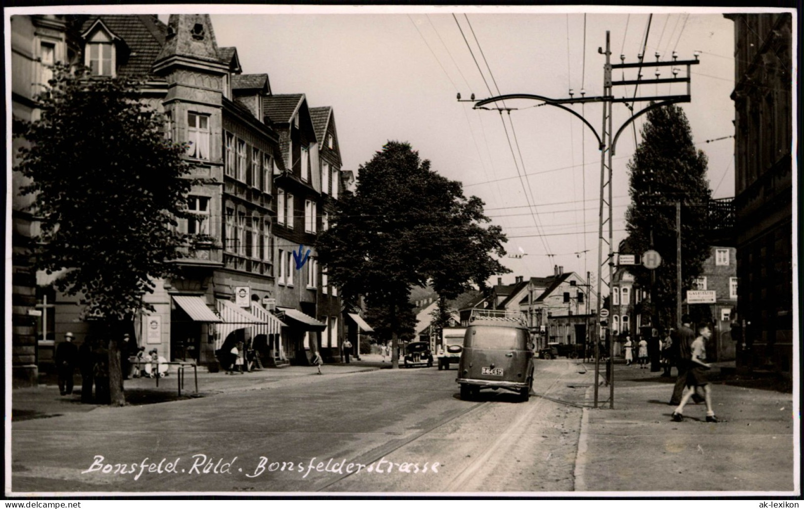 Ansichtskarte Bonsfeld-Velbert Bonsfelderstraße - Fotokarte 1953 - Velbert