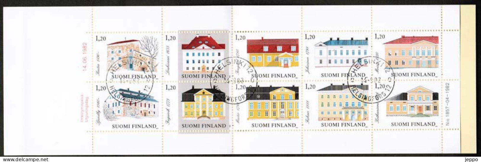 1982 Finland, Architecture Booklet Used. - Postzegelboekjes