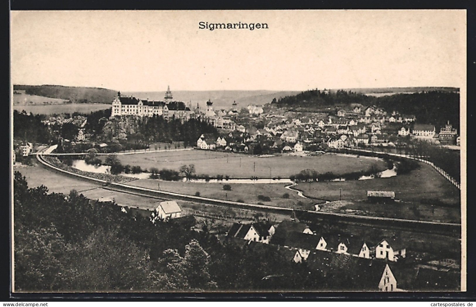 AK Sigmaringen, Ortsansicht Aus Der Vogelschau  - Sigmaringen