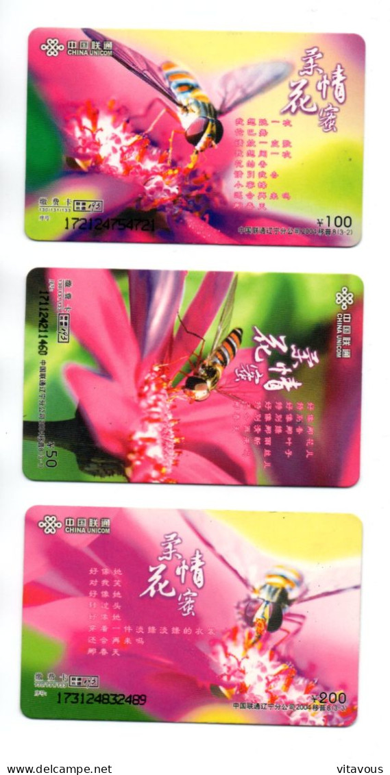 Abeille Bee 3 Télécartes Chine Phonecard (K 328) - Chine
