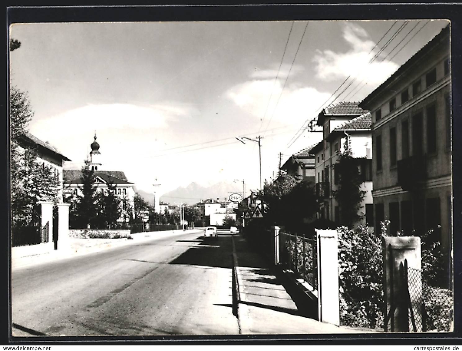 Cartolina Santa Giustina, Via Feltre  - Autres & Non Classés