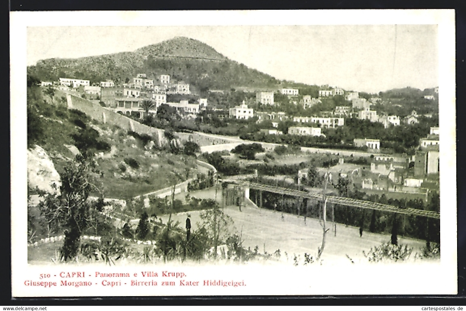 Cartolina Capri, Panorama E Villa Krupp  - Other & Unclassified
