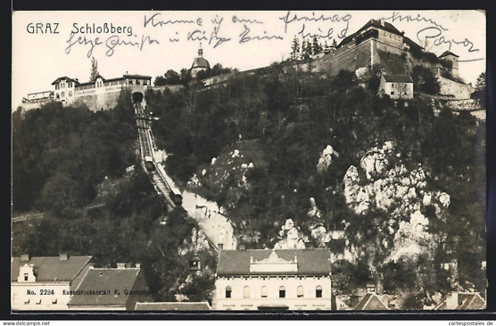 AK Graz, Schlossberg Mit Bergbahn  - Other & Unclassified