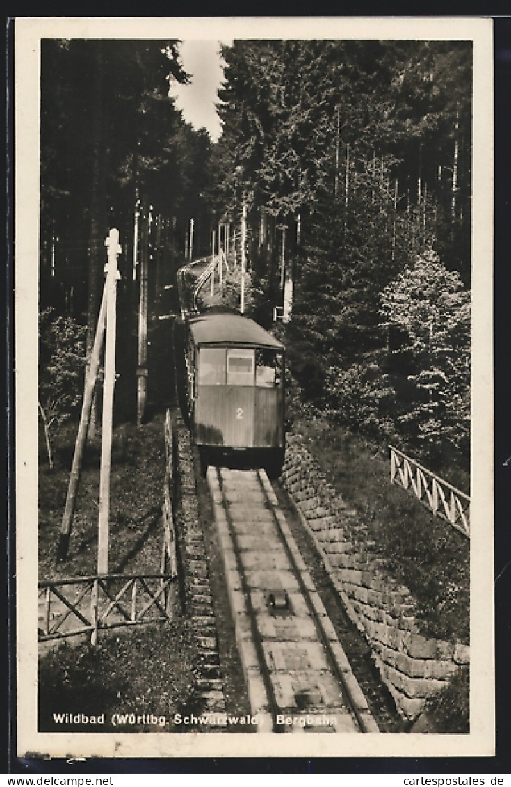 AK Wildbad /Württbg. Schwarzwald, Bergbahn Auf Dem Hang  - Andere & Zonder Classificatie