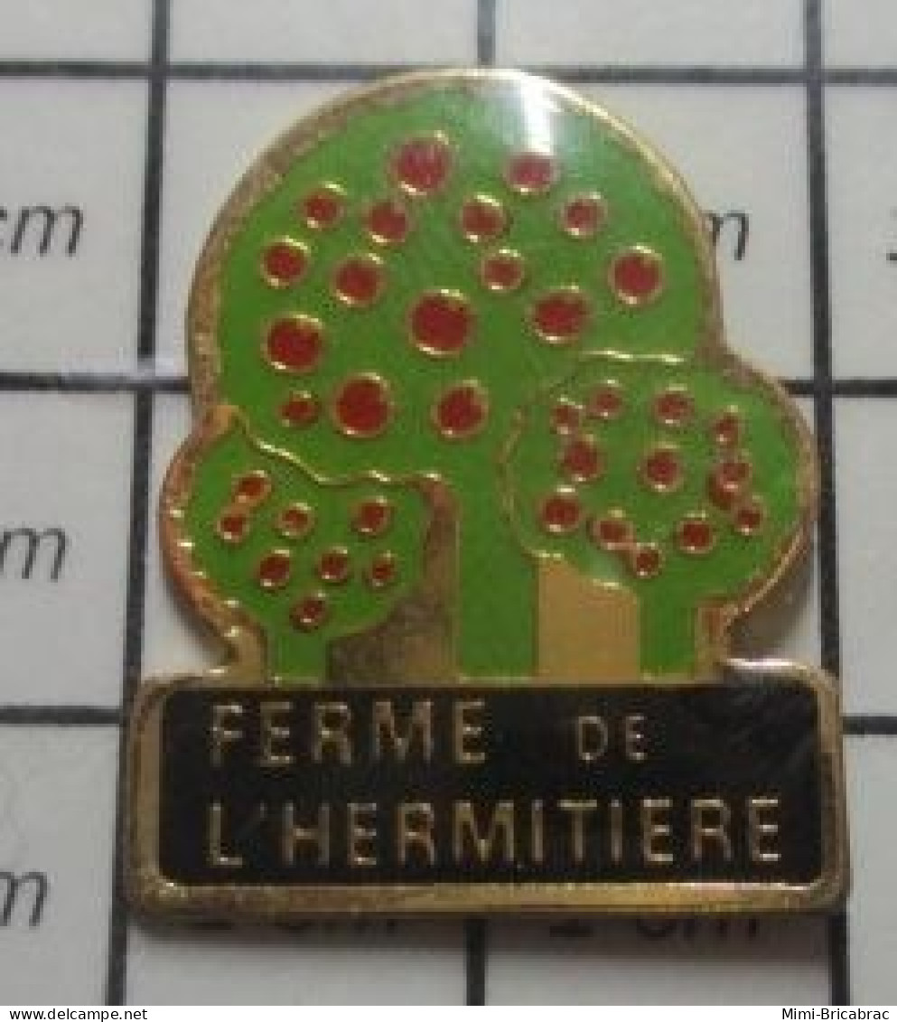 3617 Pin's Pins / Beau Et Rare / MARQUES / ARBRE POMMIER POMME FERME DE L'HERMITIERE - Marcas Registradas