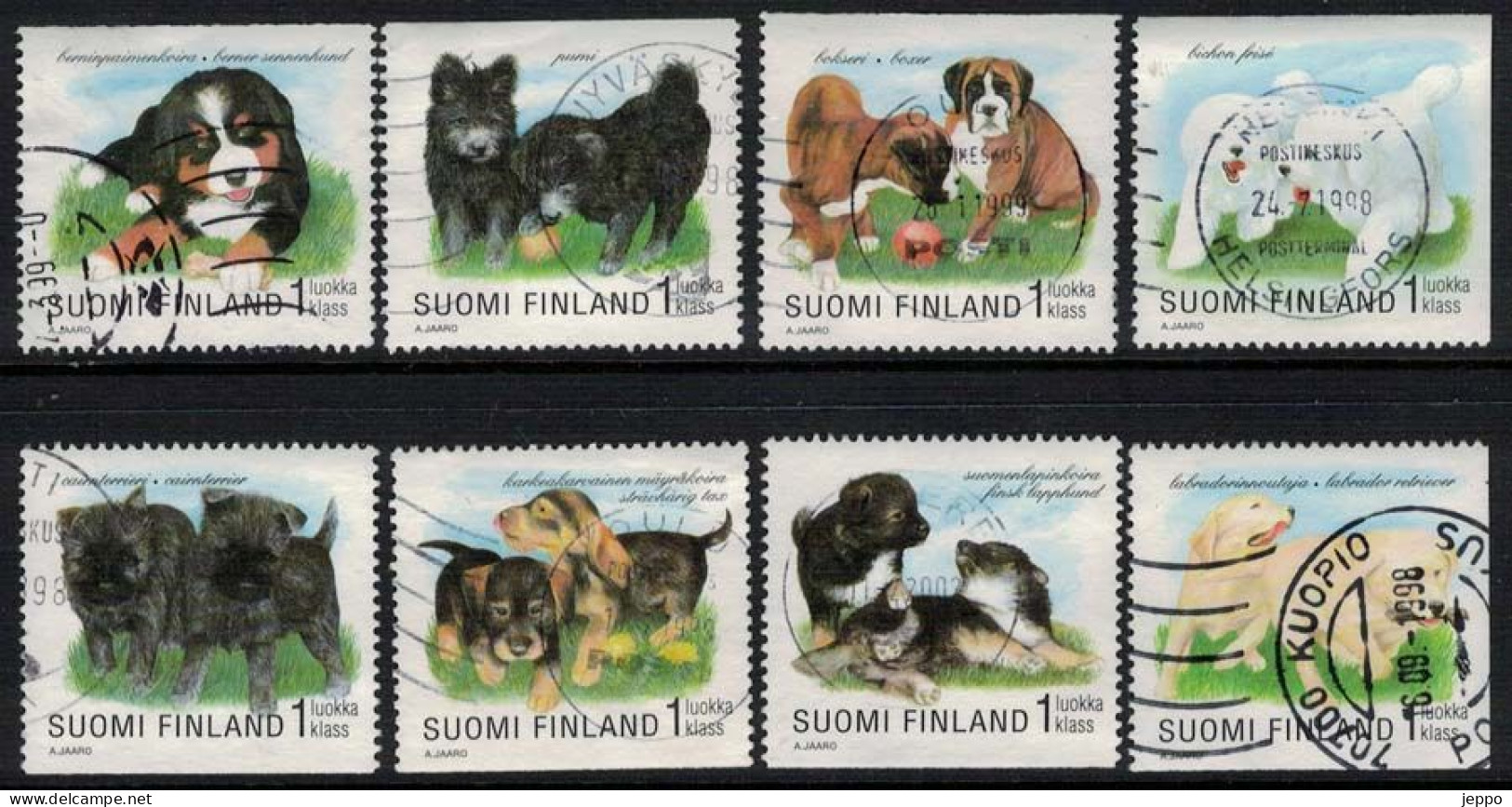 1998 Finland Puppies Complete Set Used. - Used Stamps