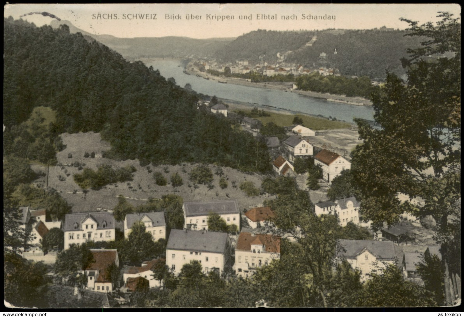 Ansichtskarte Krippen-Bad Schandau Stadt, Colorierte AK 1905 - Bad Schandau