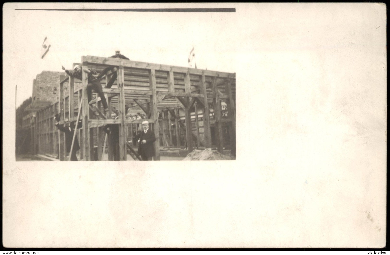 Foto  Studentika Bootshaus Allemania Im Bau 1927 Privatfoto - Ohne Zuordnung