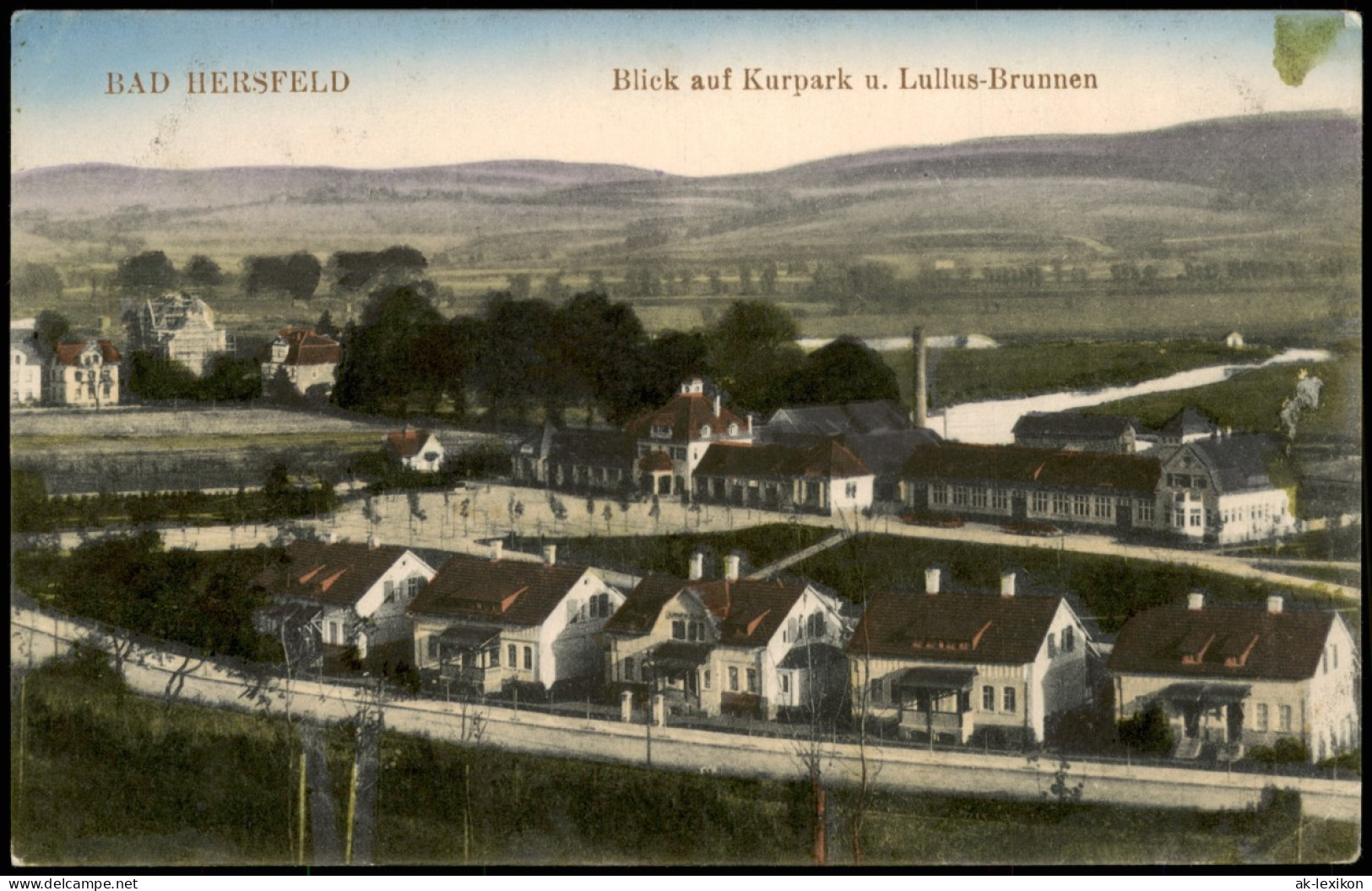 Ansichtskarte Bad Hersfeld  Kurpark ULullus-Brunnen 1918 Gel. Feldpoststempel - Bad Hersfeld