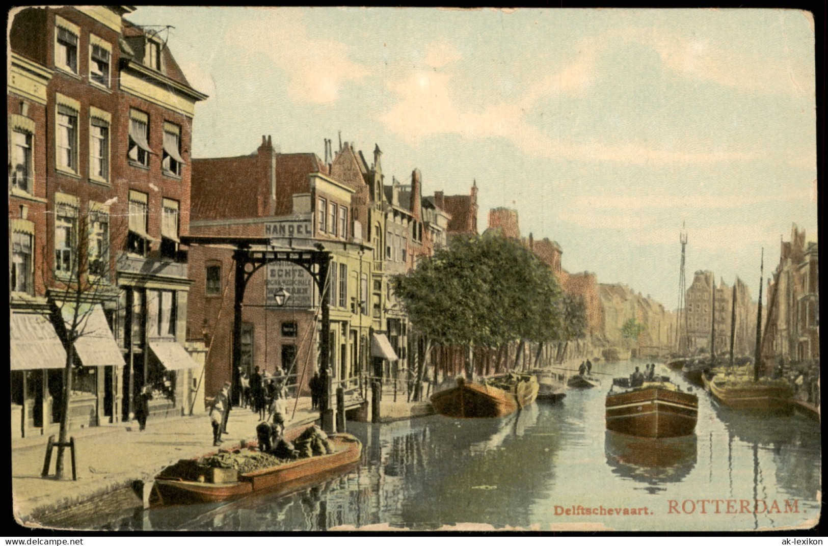 Postkaart Rotterdam Rotterdam Delftschevaart. 1912 - Rotterdam