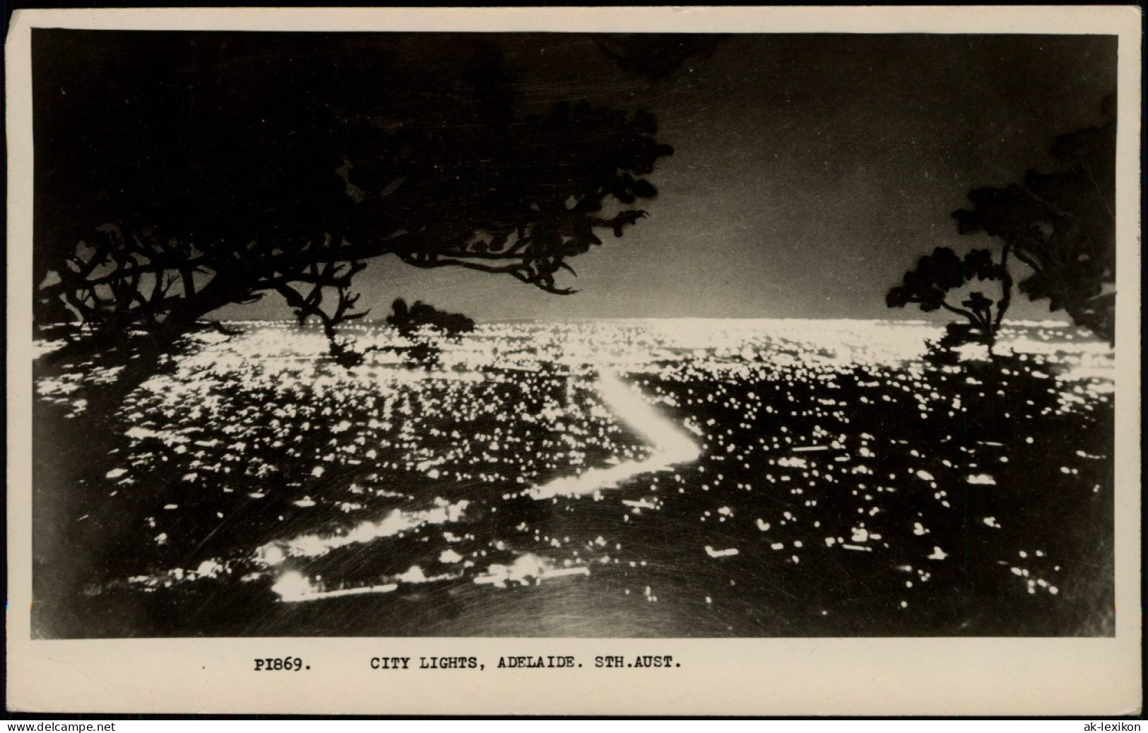 Postcard Adelaide Stadt, Beleuchtung Bei Nacht Australia 1960 - Adelaide
