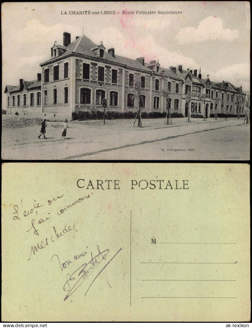 CPA La Charité-sur-Loire École Primaire Supérieure 1913 - La Charité Sur Loire