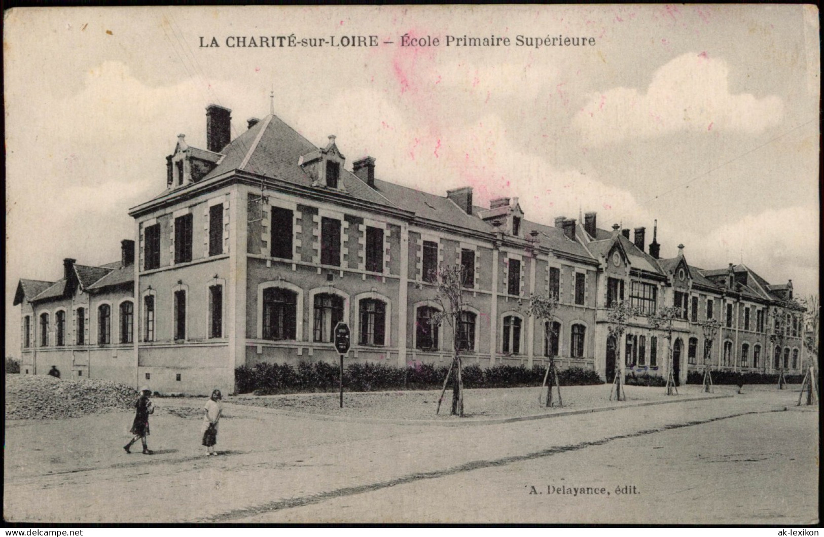 CPA La Charité-sur-Loire École Primaire Supérieure 1913 - La Charité Sur Loire