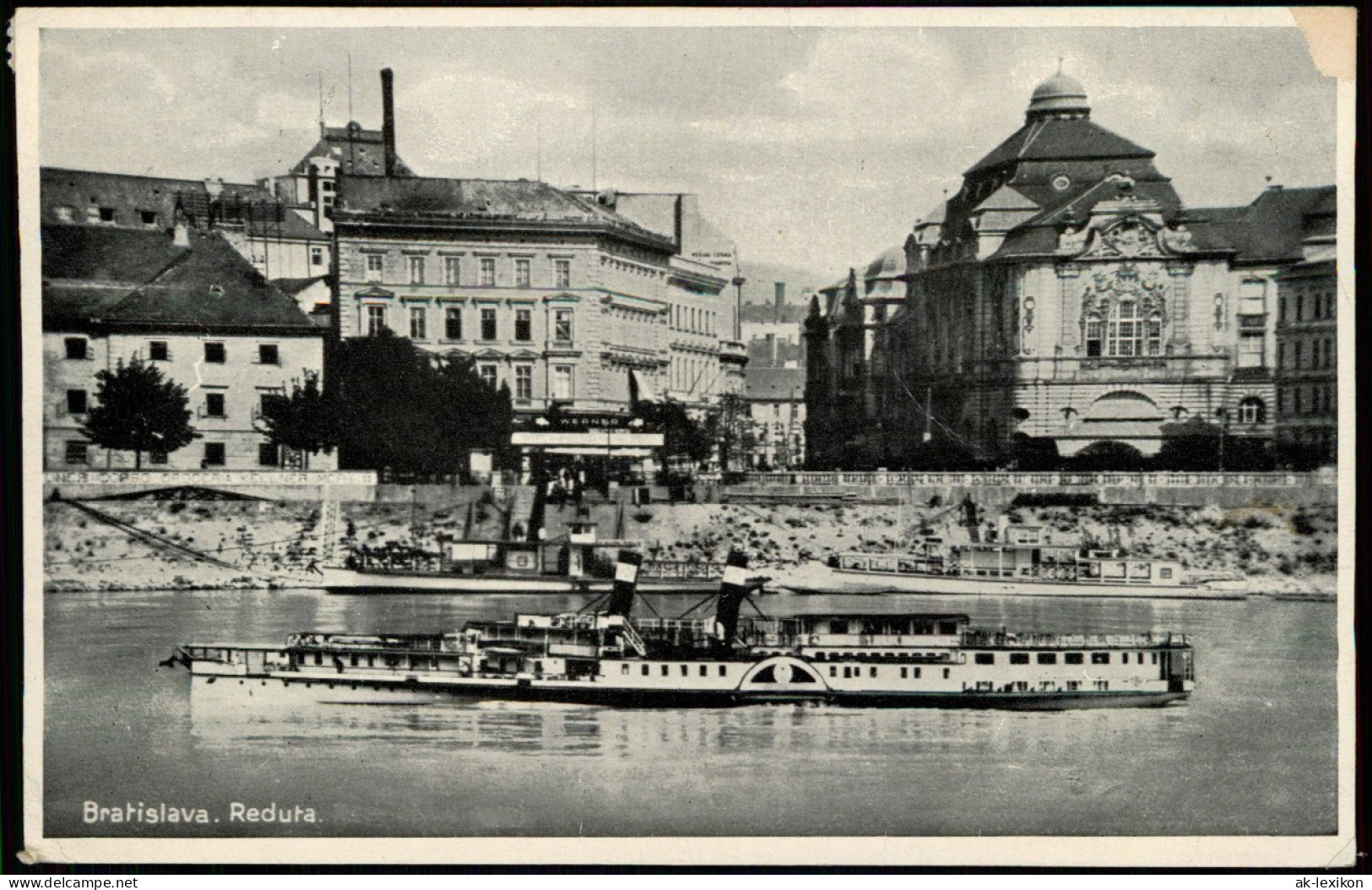 Postcard Pressburg Bratislava Reduta. Dampfer 1938 - Eslovaquia