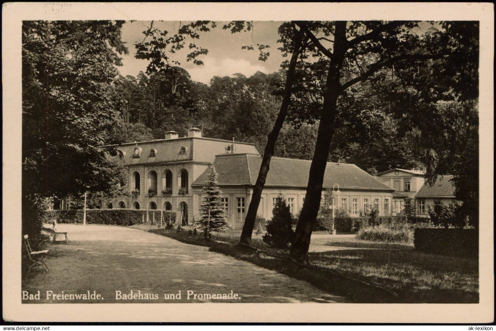 Ansichtskarte Bad Freienwalde Badehaus Und Promenade. 1946 - Bad Freienwalde
