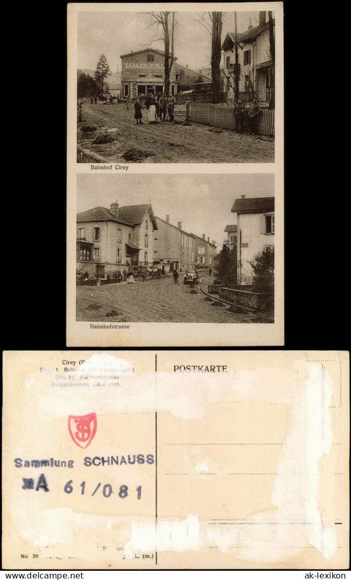 Cirey-sur-Vezouze Bahnhofstrasse, Bahnhof - 2 Bild Frankreich 1915 - Cirey Sur Vezouze