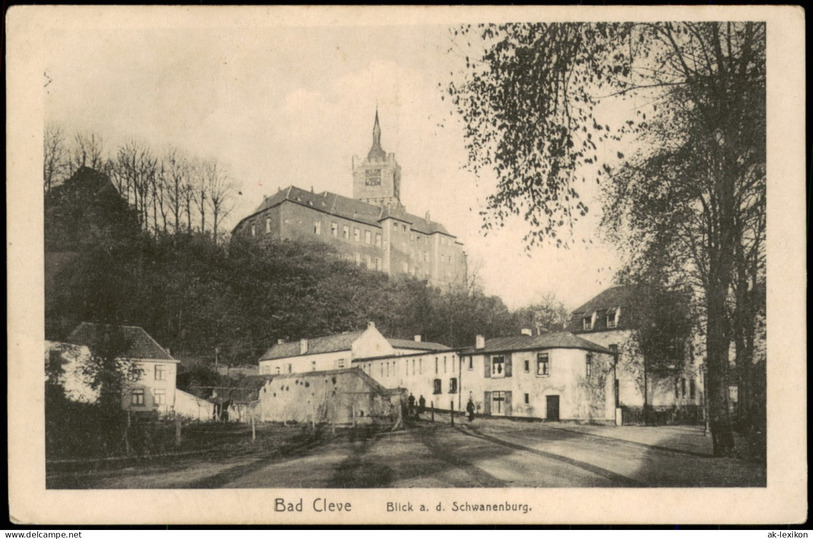 Ansichtskarte Kleve Schwanenburg 1915  Gel. Feldpoststempel Geprüft Rot - Kleve