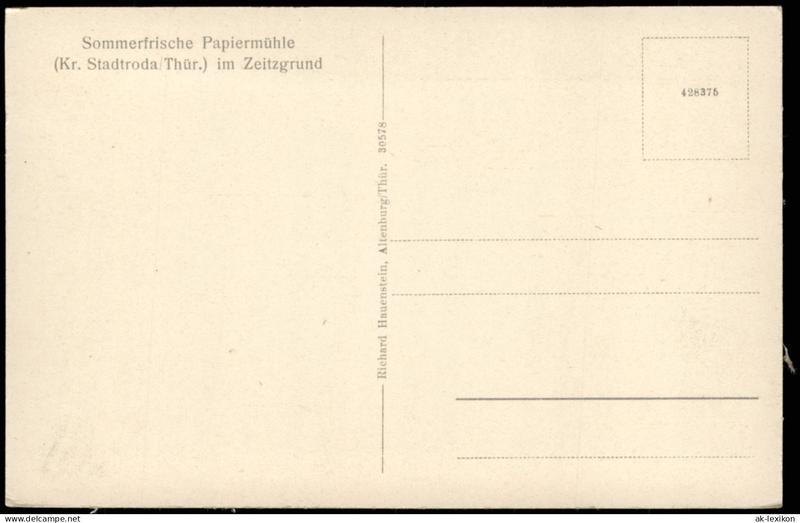 Stadtroda Umland-Ansicht Partie A.d. Papiermühle Im Zeitzgrund 1920 - Stadtroda