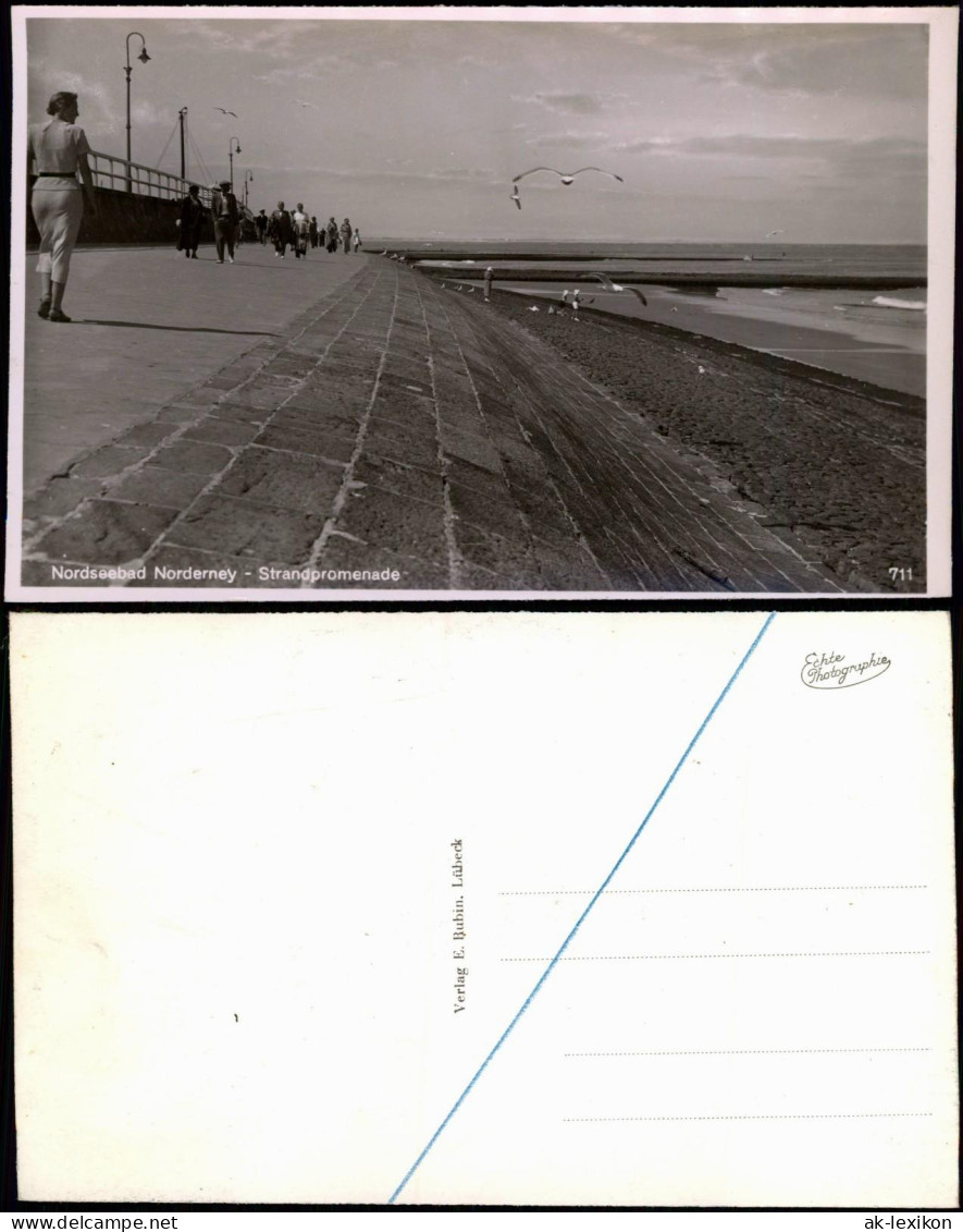 Ansichtskarte Norderney Strandpromenade 1934 - Norderney