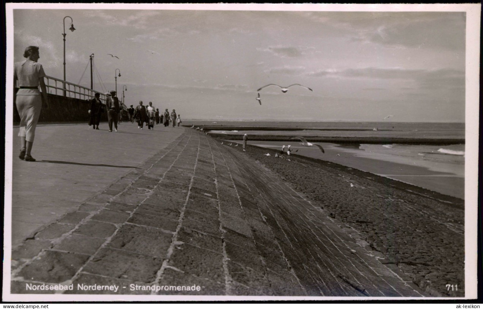 Ansichtskarte Norderney Strandpromenade 1934 - Norderney