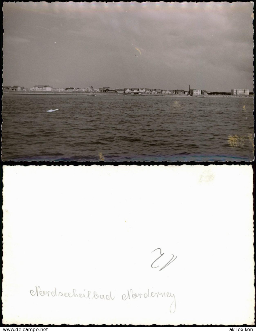 Ansichtskarte Norderney Blick Vom Meer Auf Die Stadt 1934 Privatfoto - Norderney
