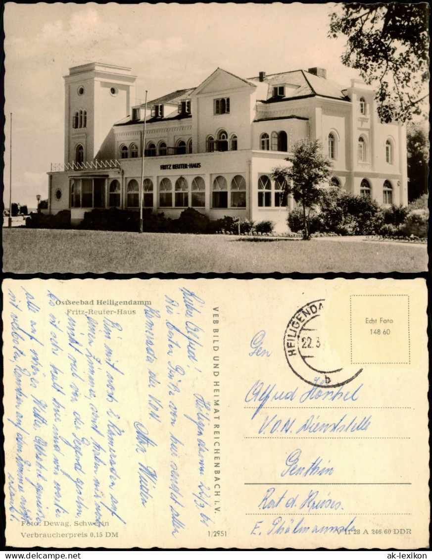 Ansichtskarte Heiligendamm-Bad Doberan Fritz Reuter Haus 1960 - Heiligendamm