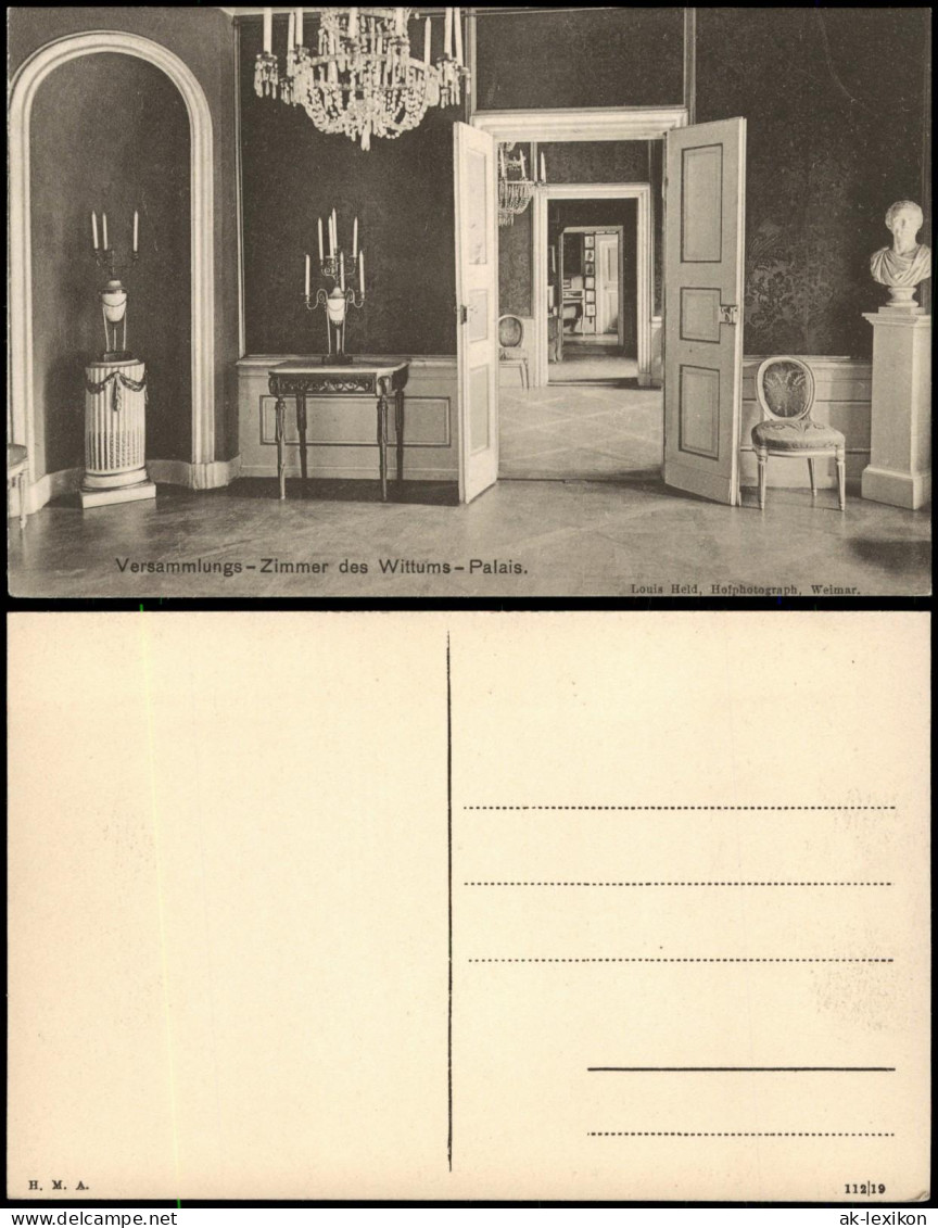 Ansichtskarte Weimar Wittums-Palais Versammlungs-Zimmer 1910 - Weimar