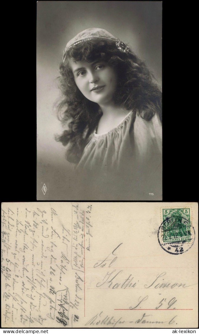 Frühe Fotokunst Frauen Soziales Leben Frau Mit Kopf-Schmuck 1912 - Bekende Personen