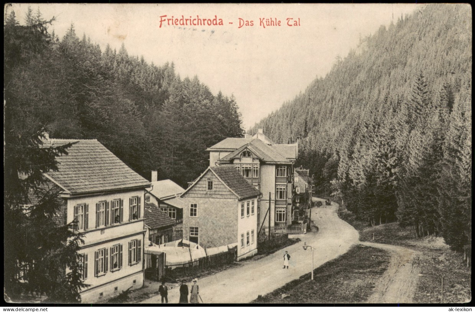 Ansichtskarte Friedrichroda Straßenpartie Im Kühlen Tal 1906 - Friedrichroda