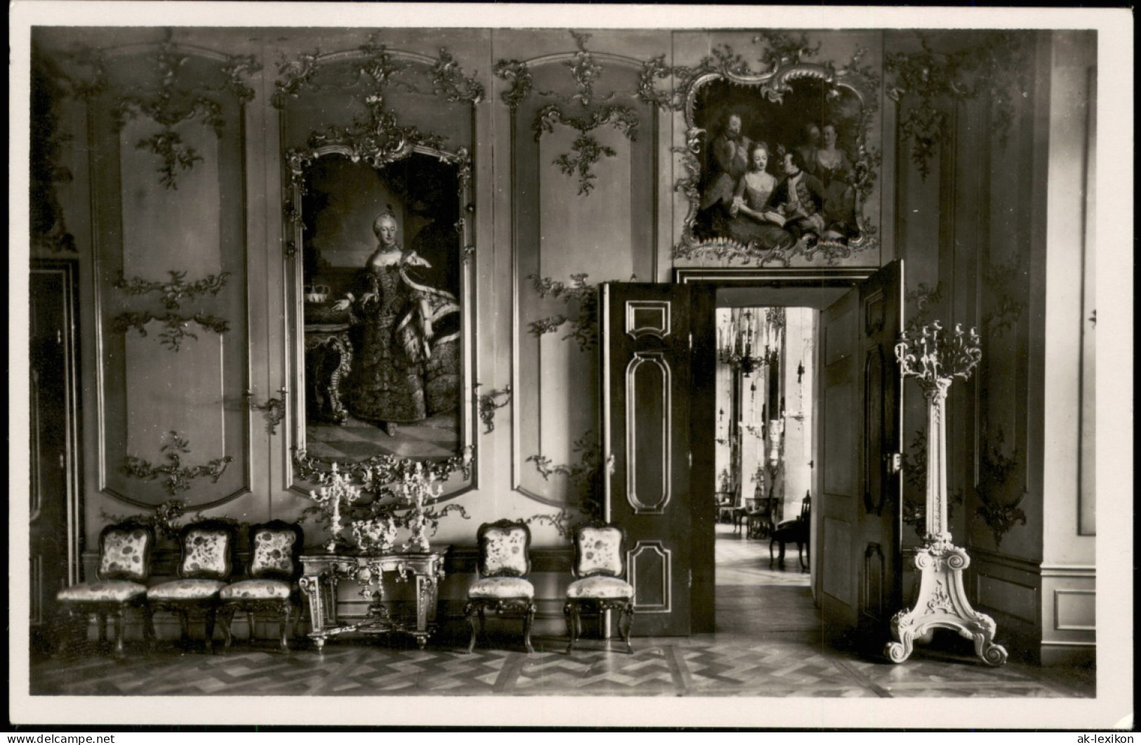Ansichtskarte Rudolstadt Schloss Heidecksburg - Festsaal 1932 - Rudolstadt