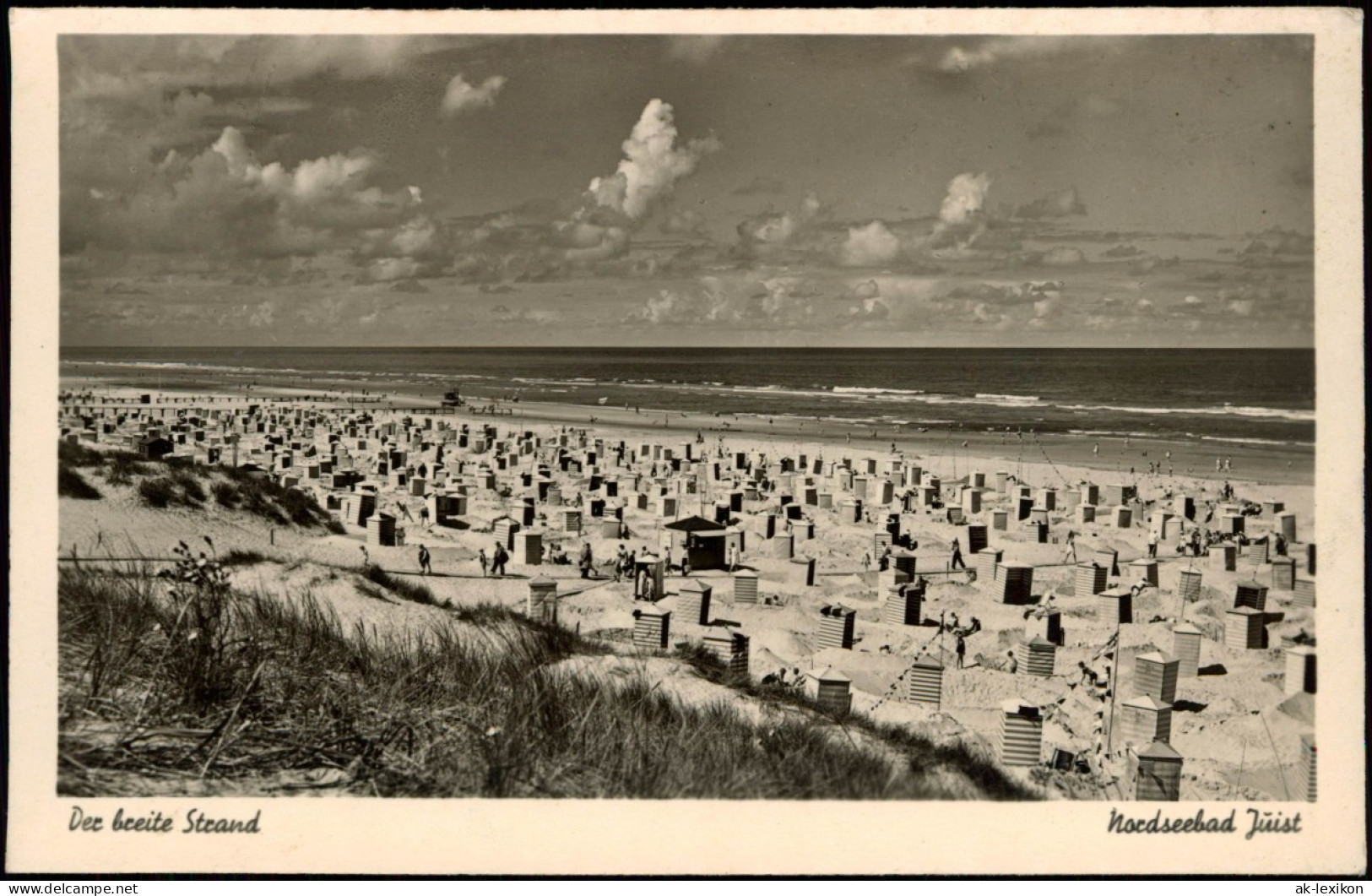 Ansichtskarte Juist Der Breite Strand 1938 - Juist