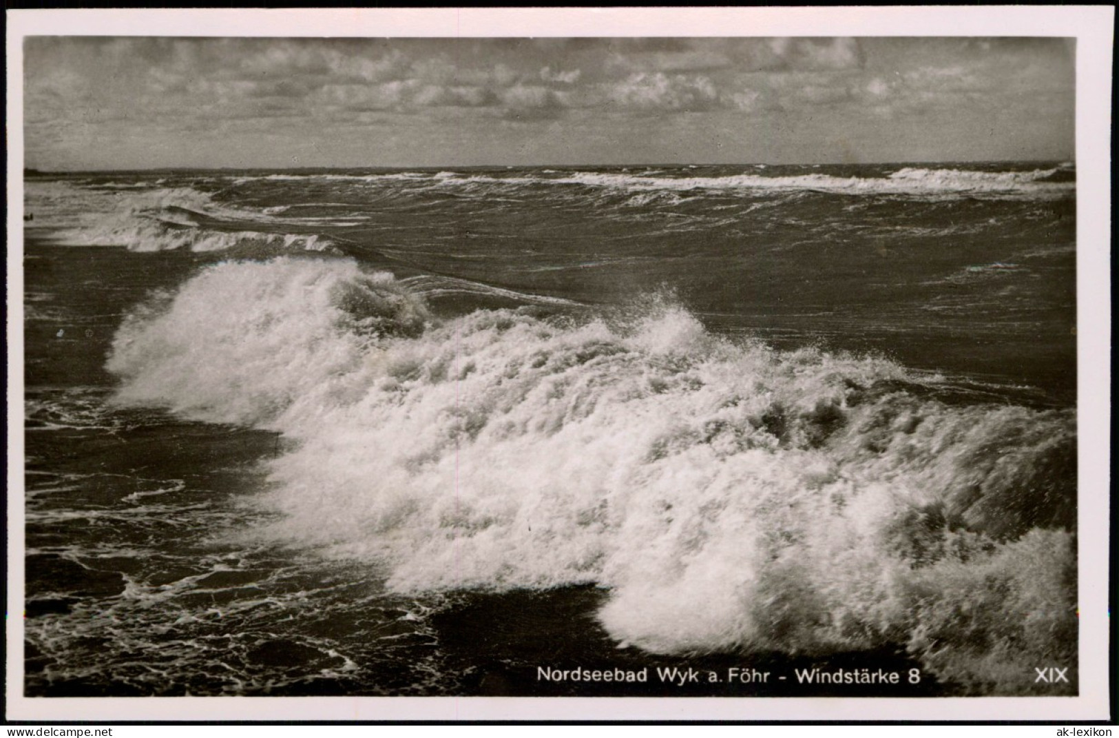 Ansichtskarte Wangerooge Wellen Bei Windstärke 8 1954 - Wangerooge