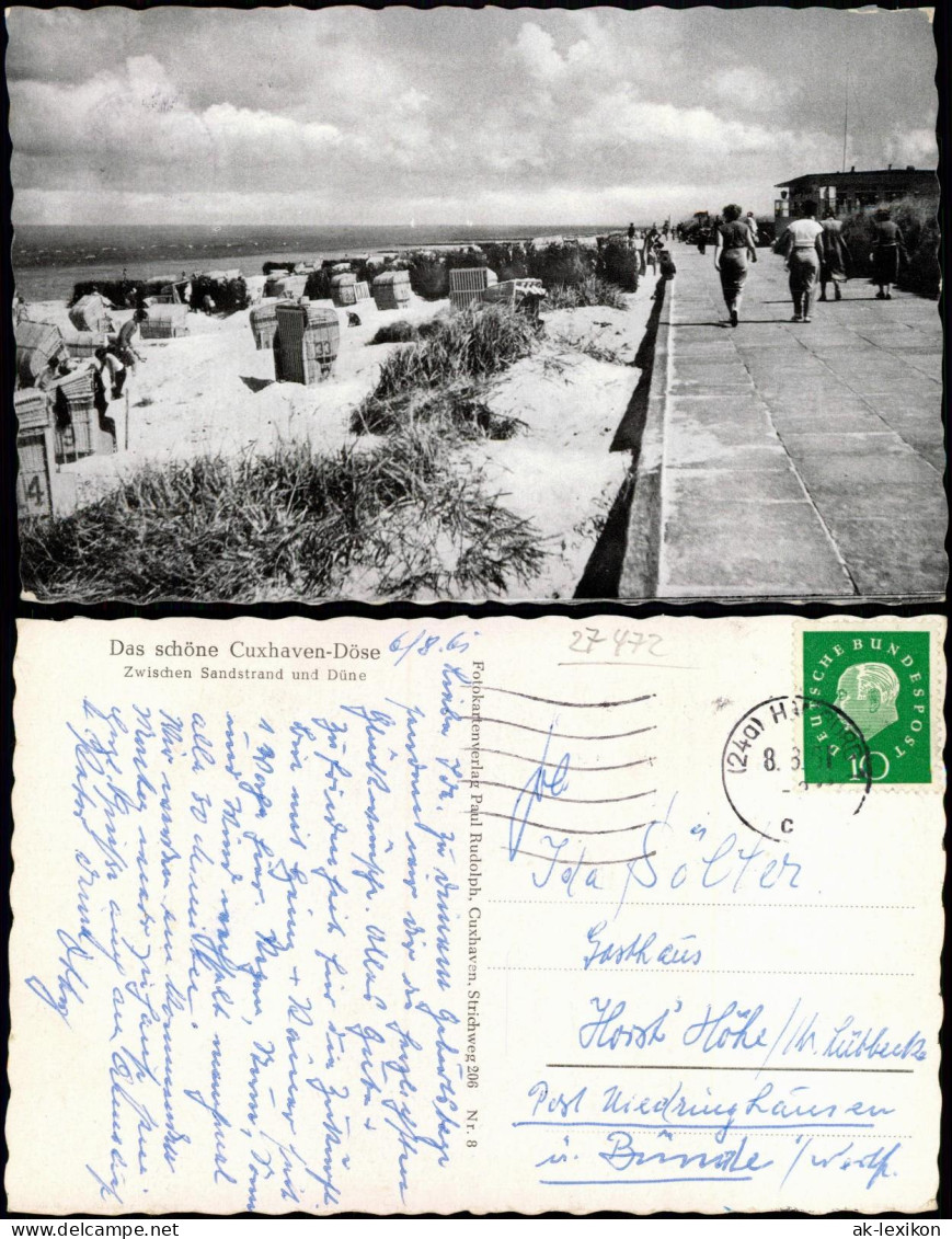 Ansichtskarte Döse-Cuxhaven Zwischen Sandstrand Und Düne 1961 - Cuxhaven