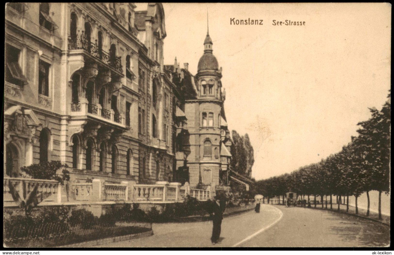 Ansichtskarte Konstanz Seestrasse Straßen Ansicht 1925 - Konstanz