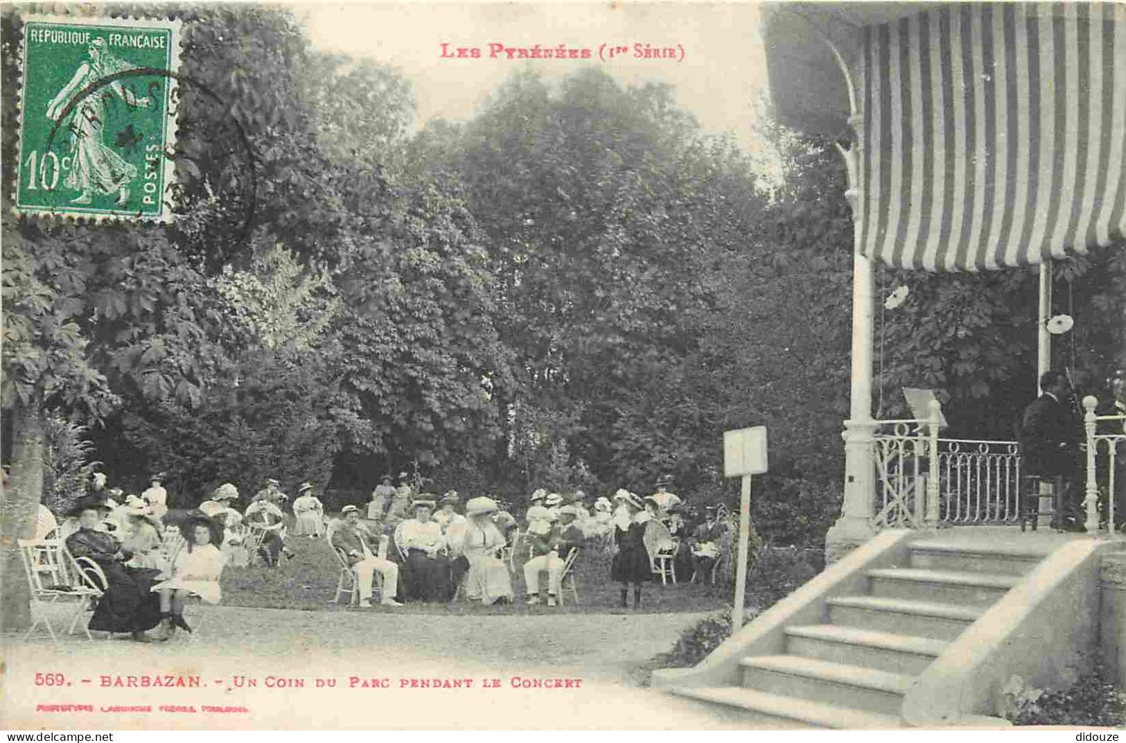 31 - Barbazan - Un Coin Du Parc Pendant Le Concert - Animée - CPA - Oblitération Ronde De 1923 - Voir Scans Recto-Verso - Barbazan