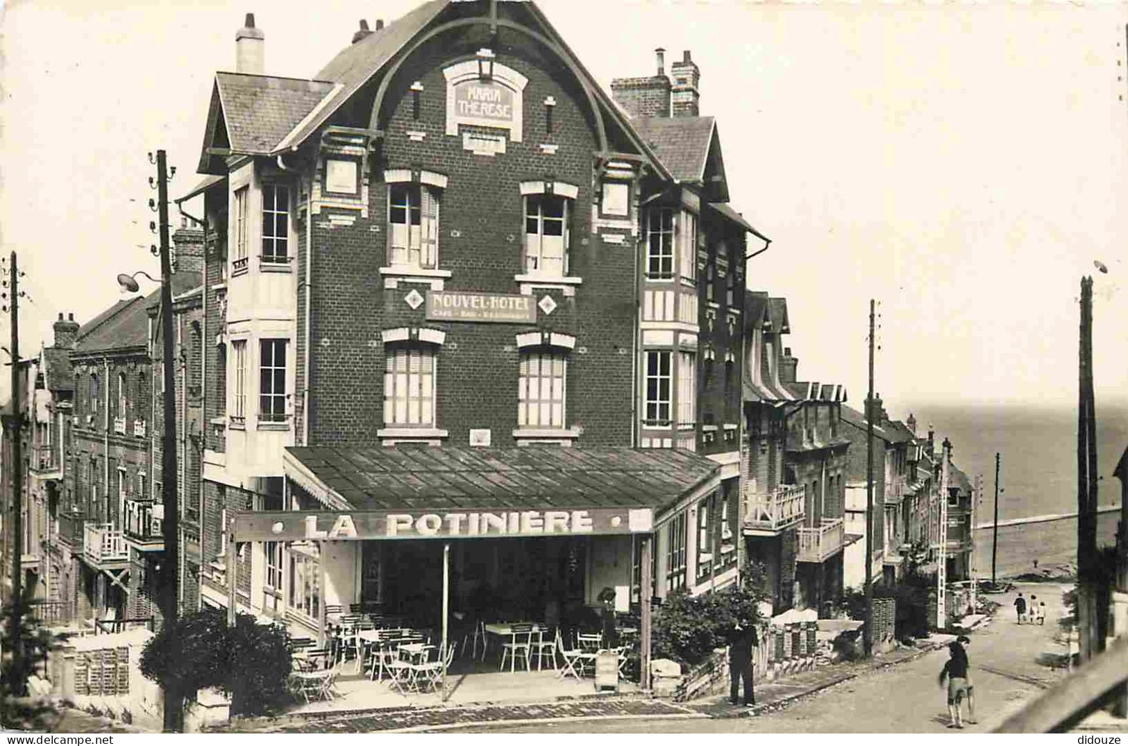 80 - Onival - Bar Restaurant La Potinière - Descente à La Plage - Animée - Carte Dentelée - CPSM Format CPA - Voir Scans - Onival