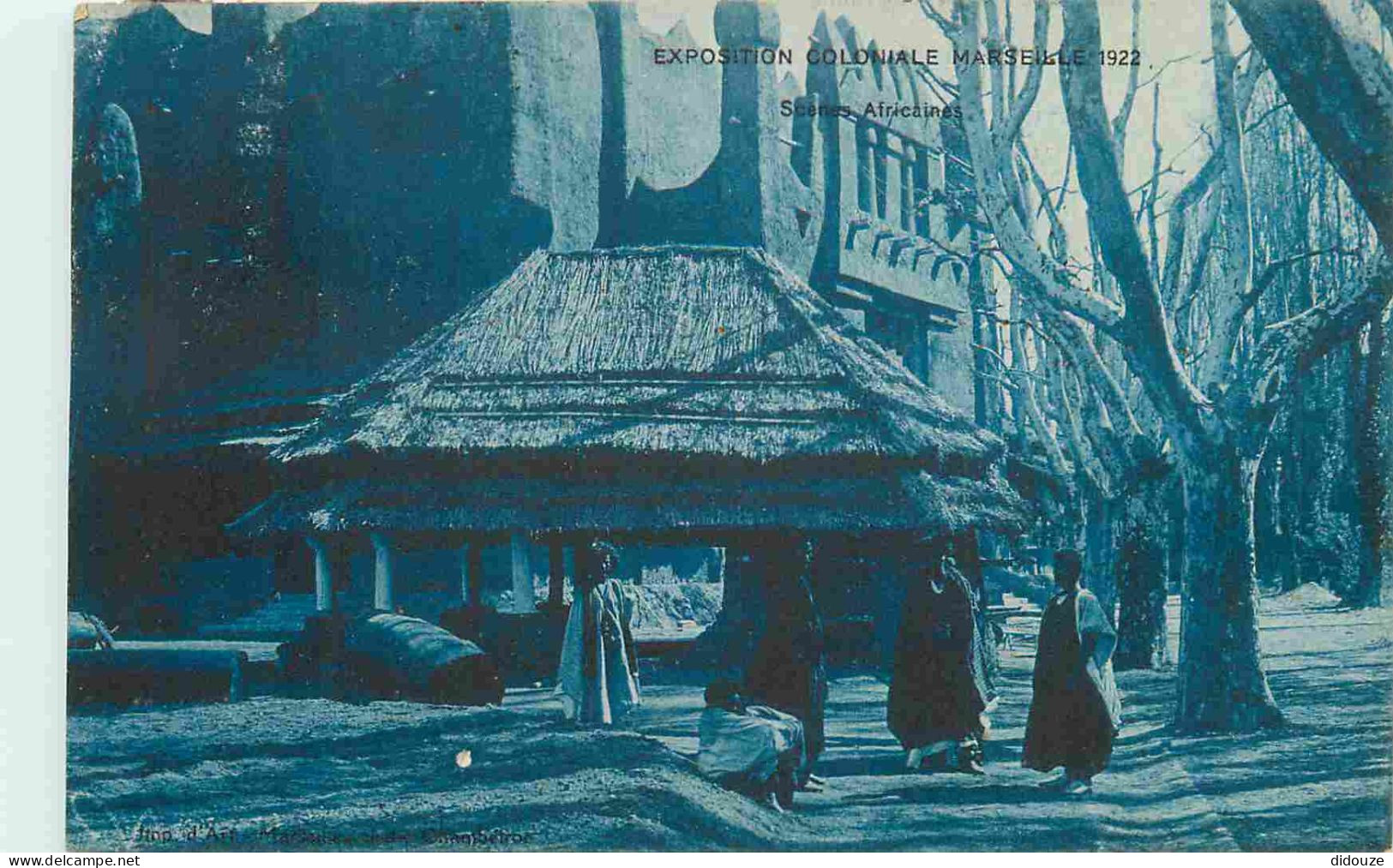 13 - Marseille - Exposition Coloniale De 1922 - Scènes Africaines - Animée - Correspondance - CPA - Oblitération Ronde D - Koloniale Tentoonstelling 1906-1922