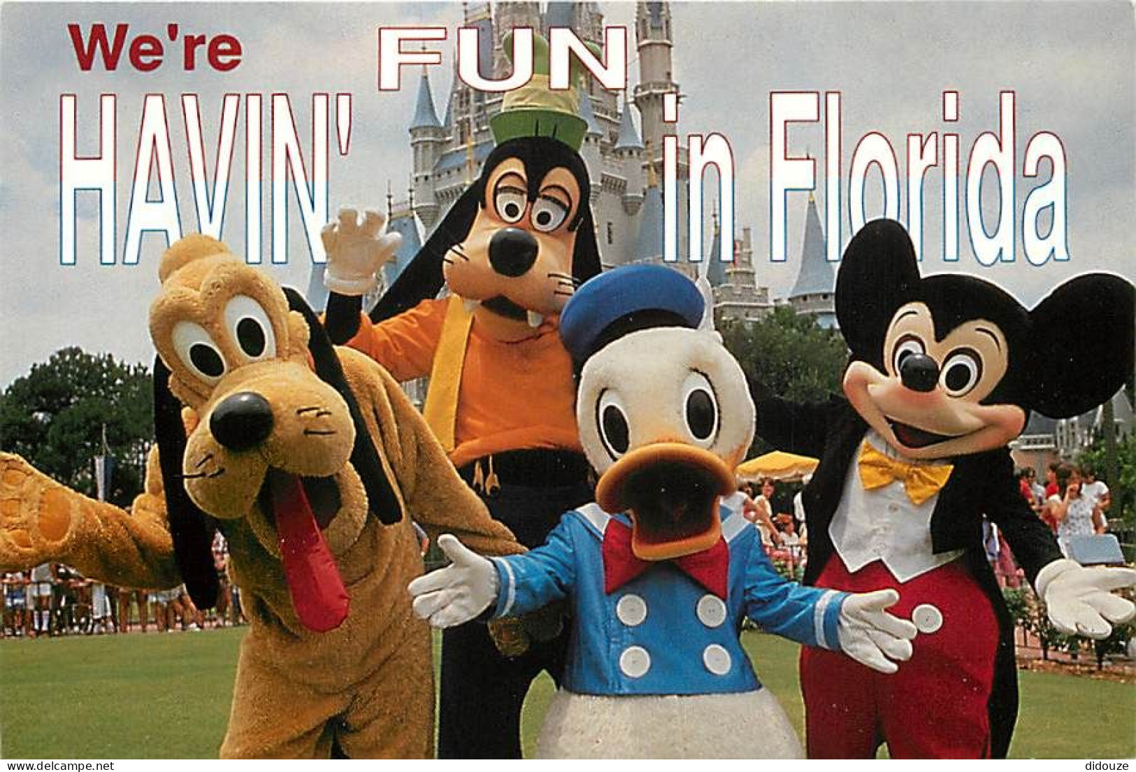 Parc D'Attractions - Walt Disney World - Hello From The Gang - Pluto Dingo Donald Mickey - CPM - Voir Scans Recto-Verso - Disneyworld