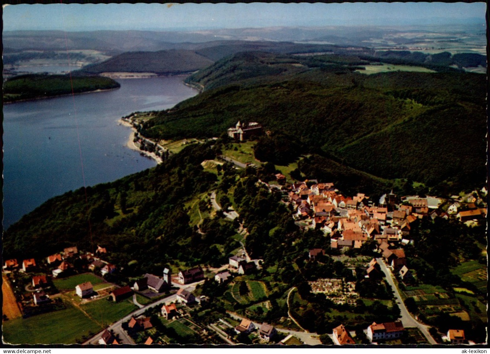 Ansichtskarte Waldeck (am Edersee) Edertalsperre Vom Flugzeug Aus 1968 - Waldeck