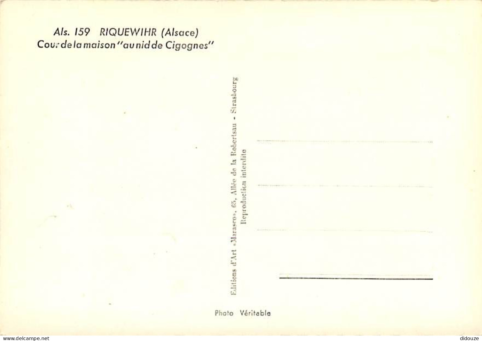 68 - Riquewihr - Cour De La Maison Au Nid De Cigognes - Mention Photographie Véritable - CPSM Grand Format - Carte Neuve - Riquewihr