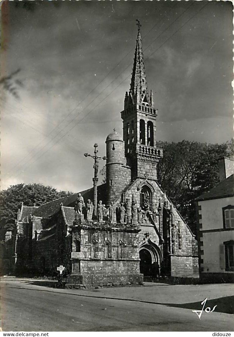 29 - Comfort - Le Calvaire à Personnages. L'eglise Avec Son Clocher à Tourelle D'escafier - Mention Photographie Véritab - Confort-Meilars