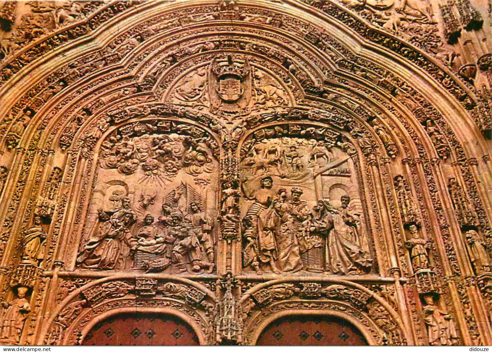 Espagne - Espana - Castilla Y Leon - Salamanca - Catedral Nueva - Puerta Principal - Nacimiento Y Adoracion De Los Reyes - Salamanca