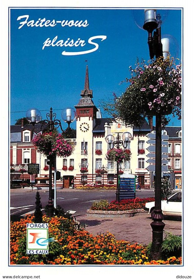 76 - Forges Les Eaux - L'hôtel De Ville - Fleurs - CPM - Voir Scans Recto-Verso - Forges Les Eaux