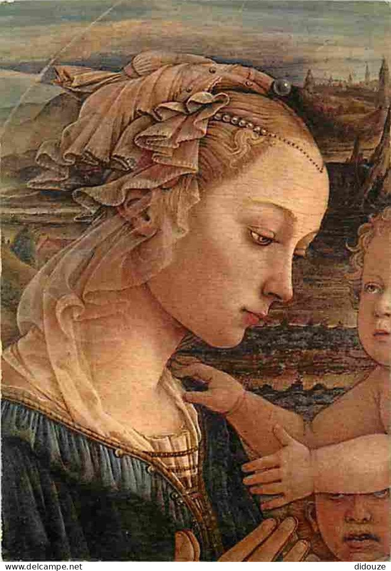 Art - Peinture Religieuse - Fra Filippo Lippi - La Vierge Et L'Enfant - Détail - Firenze - Galleria Uffizi - CPM - Voir  - Paintings, Stained Glasses & Statues