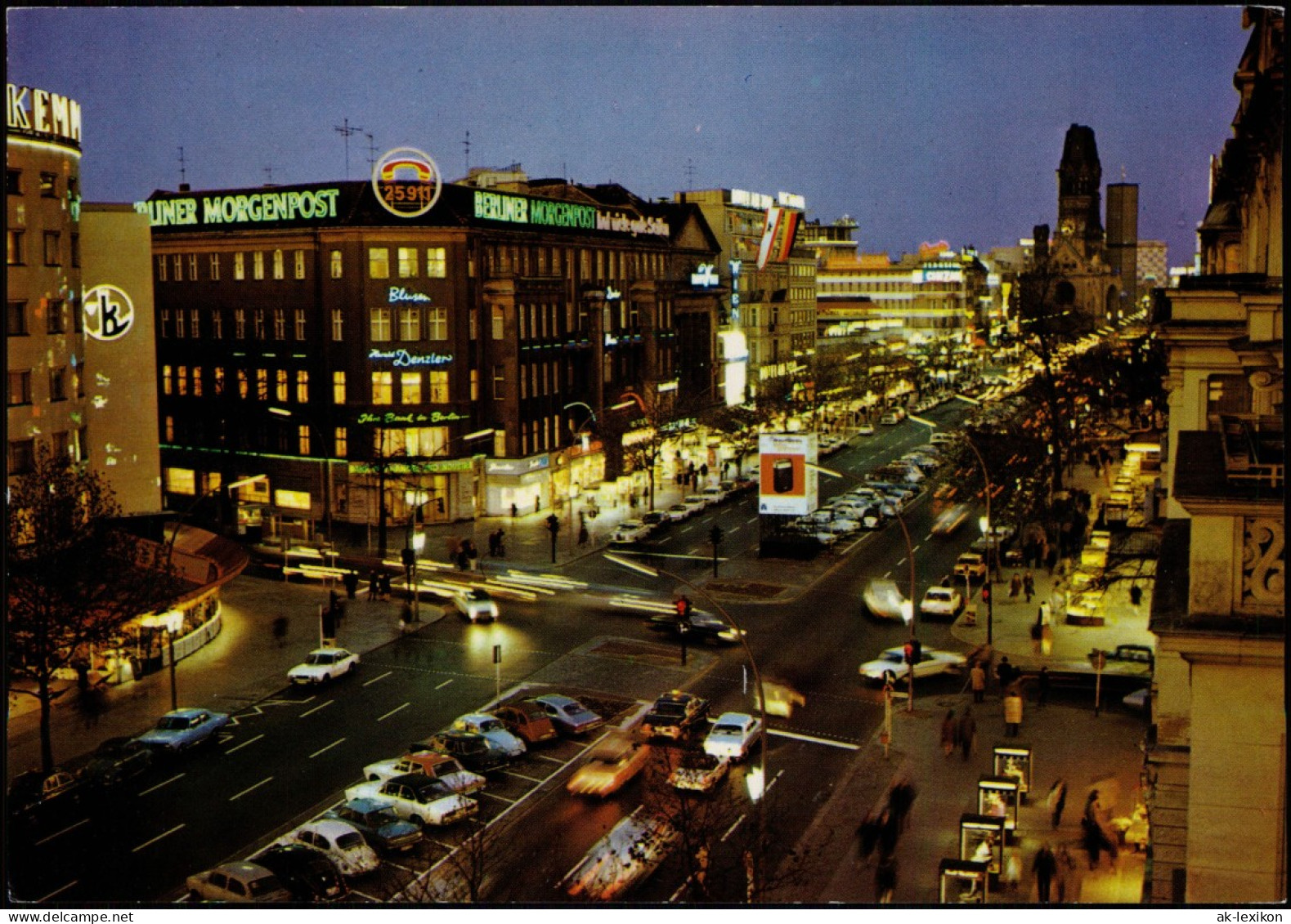 Ansichtskarte Charlottenburg-Berlin Kurfürstendamm Bei Nacht 1960 - Charlottenburg