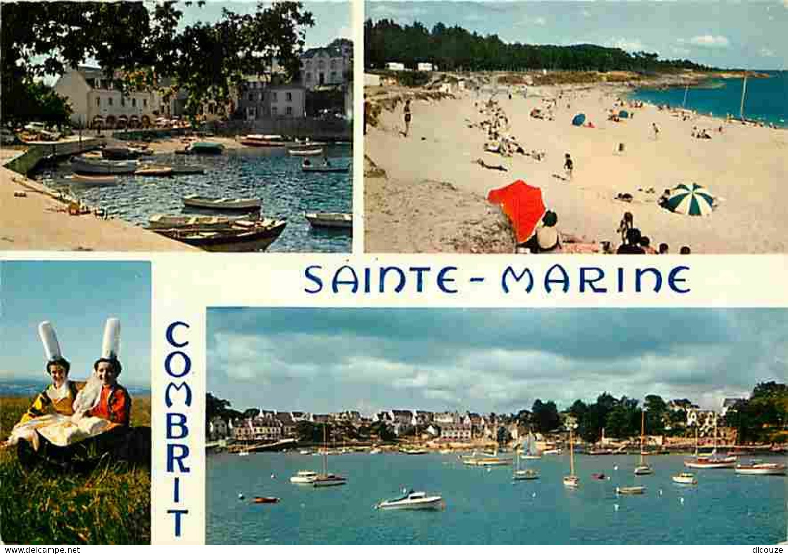 29 - Sainte Marine - Combrit - Multivues - Plages - Folklore - Flamme Postale - Voir Scans Recto Verso  - Combrit Ste-Marine