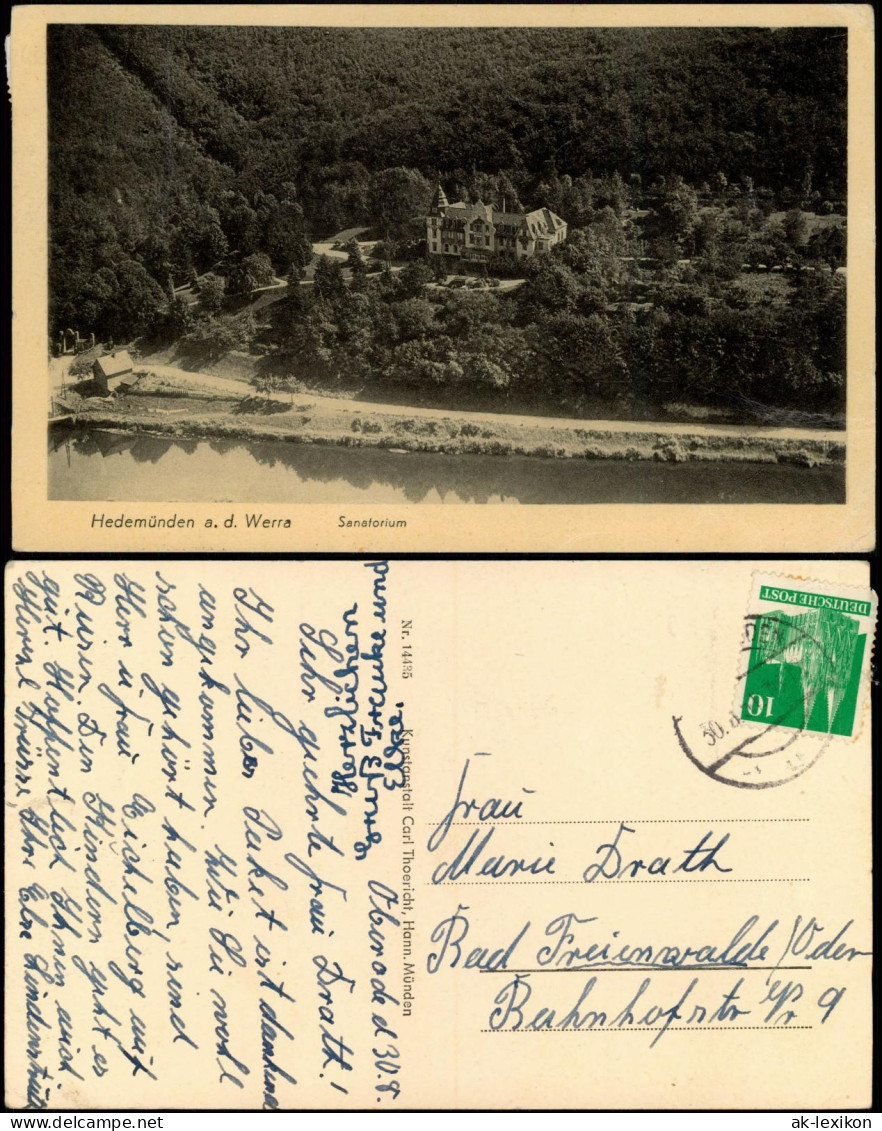 Hedemünden-Hann. Münden Panorama-Ansicht Blick Auf Das Sanatorium 1950 - Hannoversch Münden