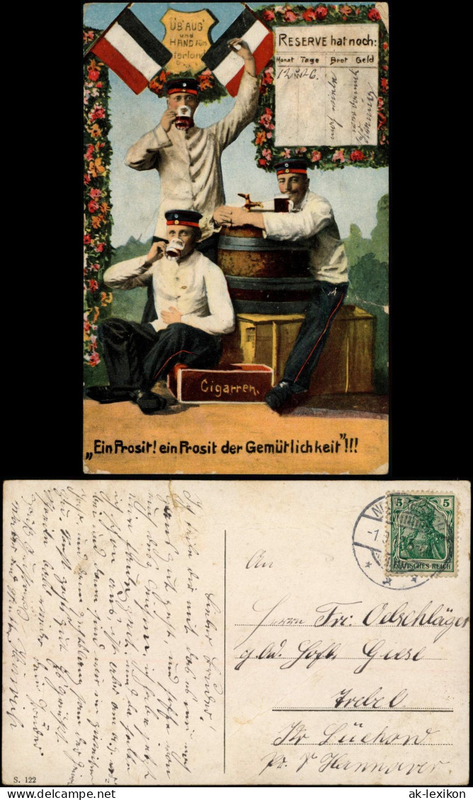 Künstlerkarte - Militär Militaria - Soldaten Reservekarte 1912 - Ohne Zuordnung