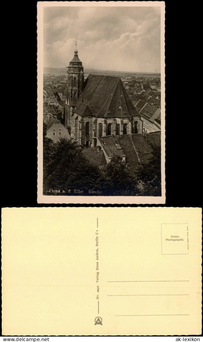 Ansichtskarte Pirna Blick Auf Kirche Und Stadt 1931 - Pirna