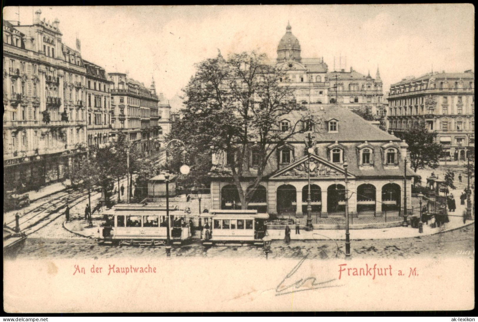 Ansichtskarte Frankfurt Am Main  Straßenbahn 1903  Gel. Bahnpost FFM   Haarlem - Frankfurt A. Main